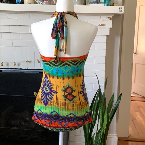 Wooden beaded halter top - Picture 3 of 4